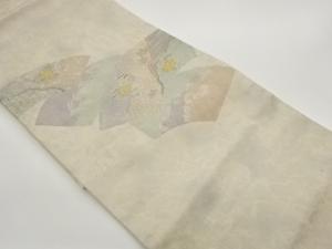 地紙に草花・唐草模様織出し名古屋帯